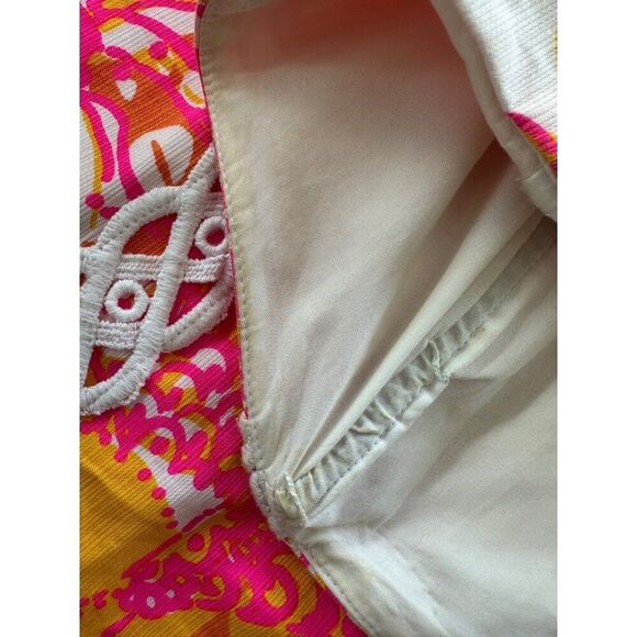 Lilly Pulitzer Size 4 Strapless Pink and Orange Tansy Dress Summer Tropical - Picture 6 of 7